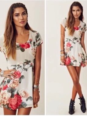 Show Me Your Mumu Lady Rose Scoop-Neck Mini Dress